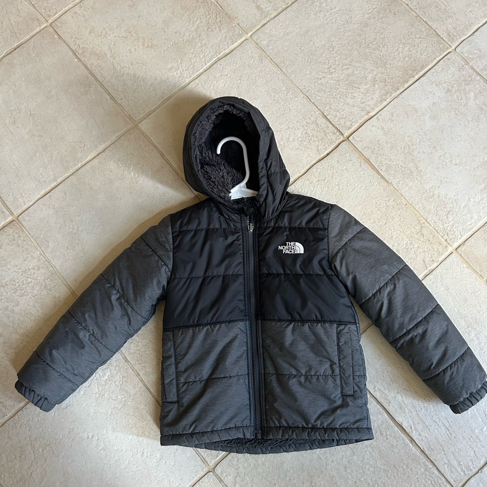 The North Face Black and Dark Gray Hooded Jacket